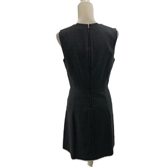 Theory Wool Blend Lined Dress Womens 10 Sleeveless A-line Pockets Gray - Picture 3 of 8